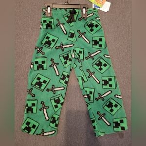 Boys pajama pants, Minecraft, size 4, green, new with tags